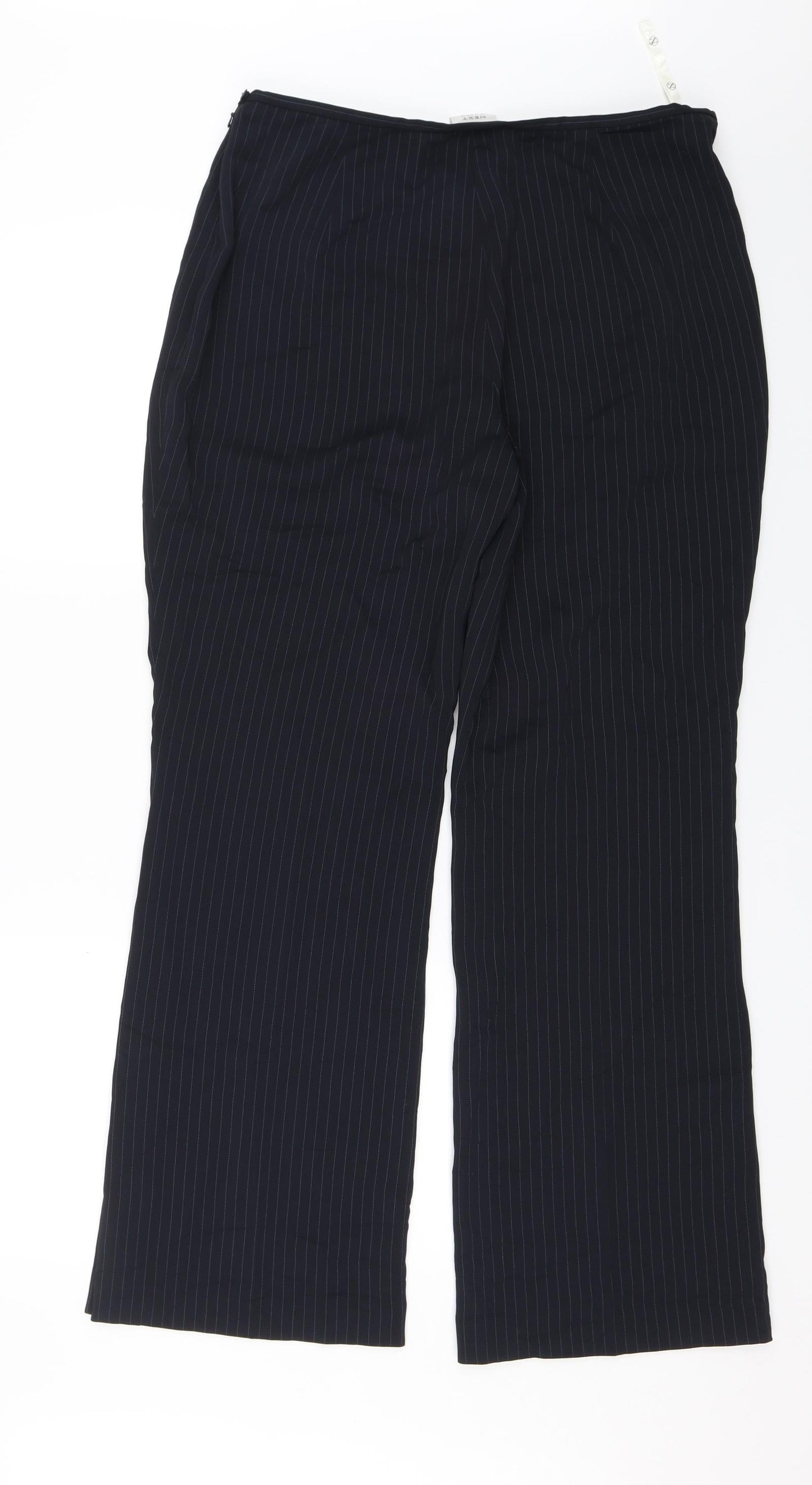 NEXT Womens Blue Striped  Dress Pants Trousers Size 16 L29 in