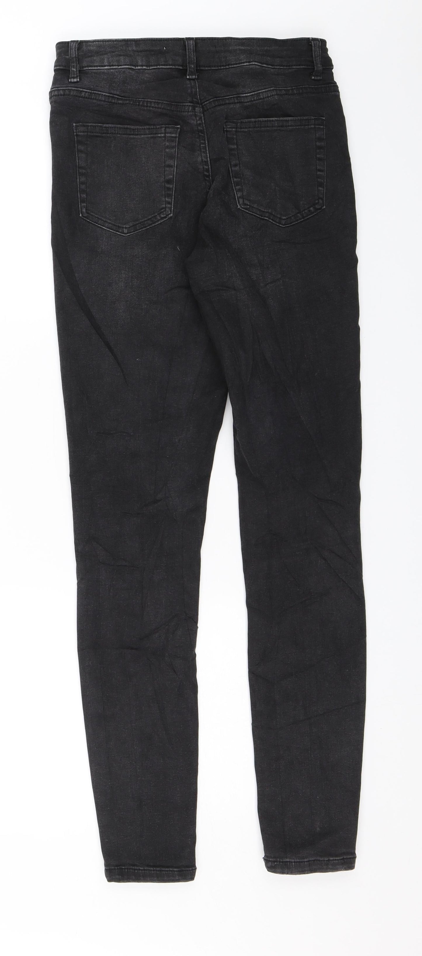 Denim & Co. Womens Black  Denim Skinny Jeans Size 10 L28 in