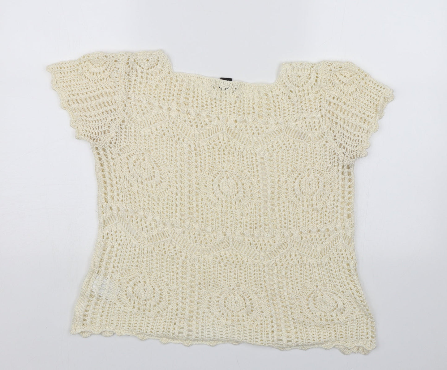 H&M Womens Ivory   Basic Blouse Size M