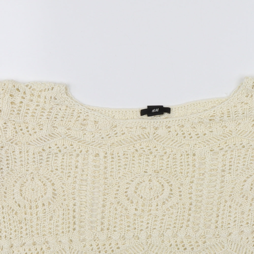 H&M Womens Ivory   Basic Blouse Size M