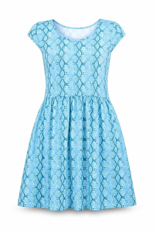 Bella Moda Womens Blue Animal Print  Shift  Size 10