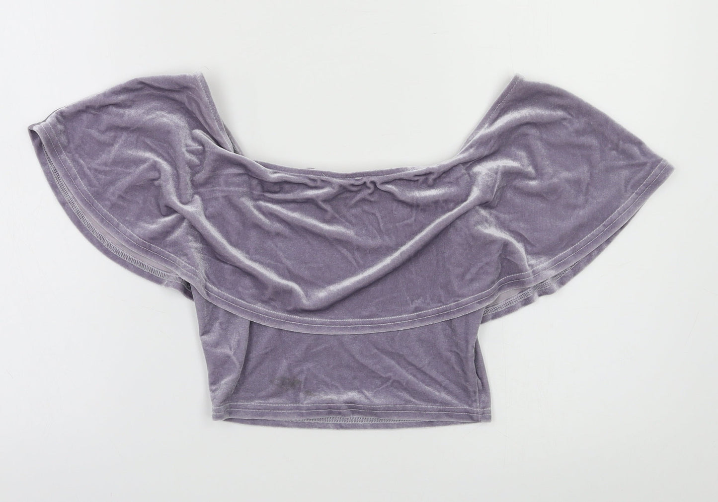 River Island Womens Grey   Cropped Blouse Size 6