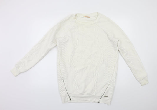Red or Dead Womens White   Pullover Sweatshirt Size 8