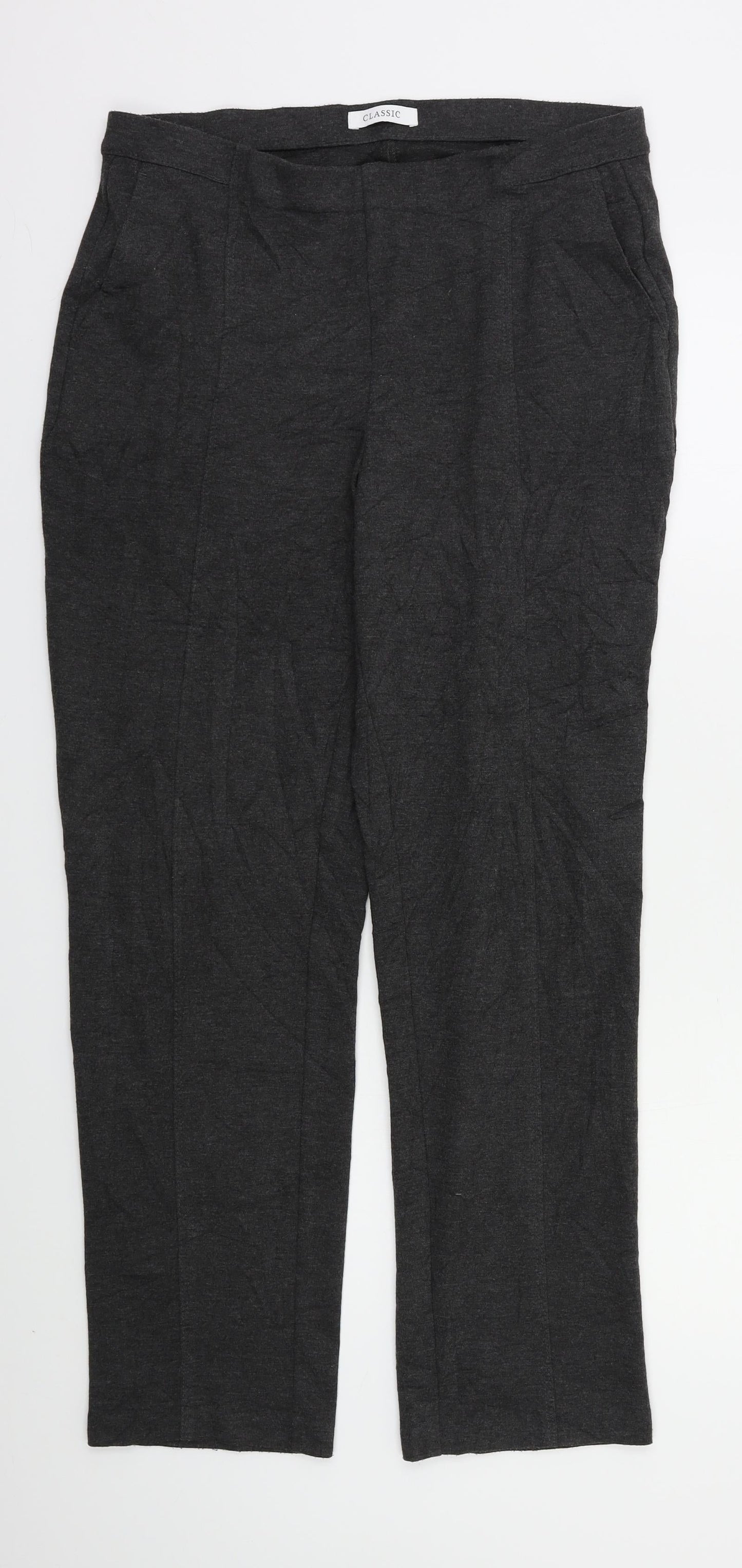 M&S Womens Grey   Jegging Trousers Size 14 L27 in