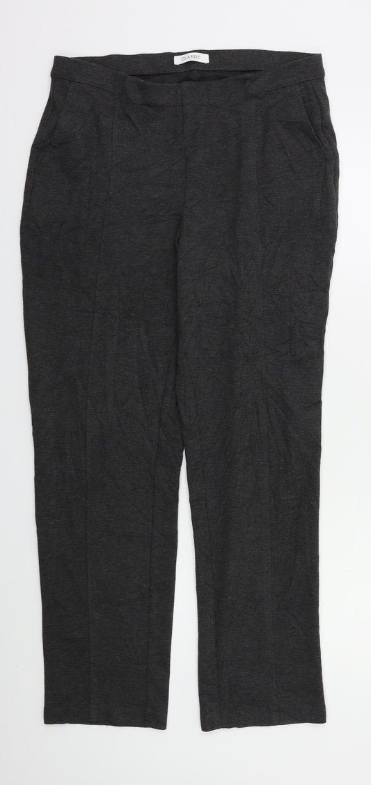 M&S Womens Grey   Jegging Trousers Size 14 L27 in