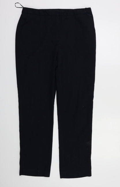 Additional front view of Papaya women’s blue trousers, size UK 12, 26-inch leg