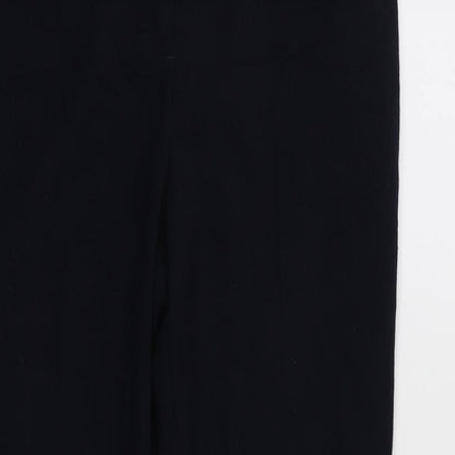 Close-up detail of Papaya women’s blue trousers, size UK 12, 26-inch leg