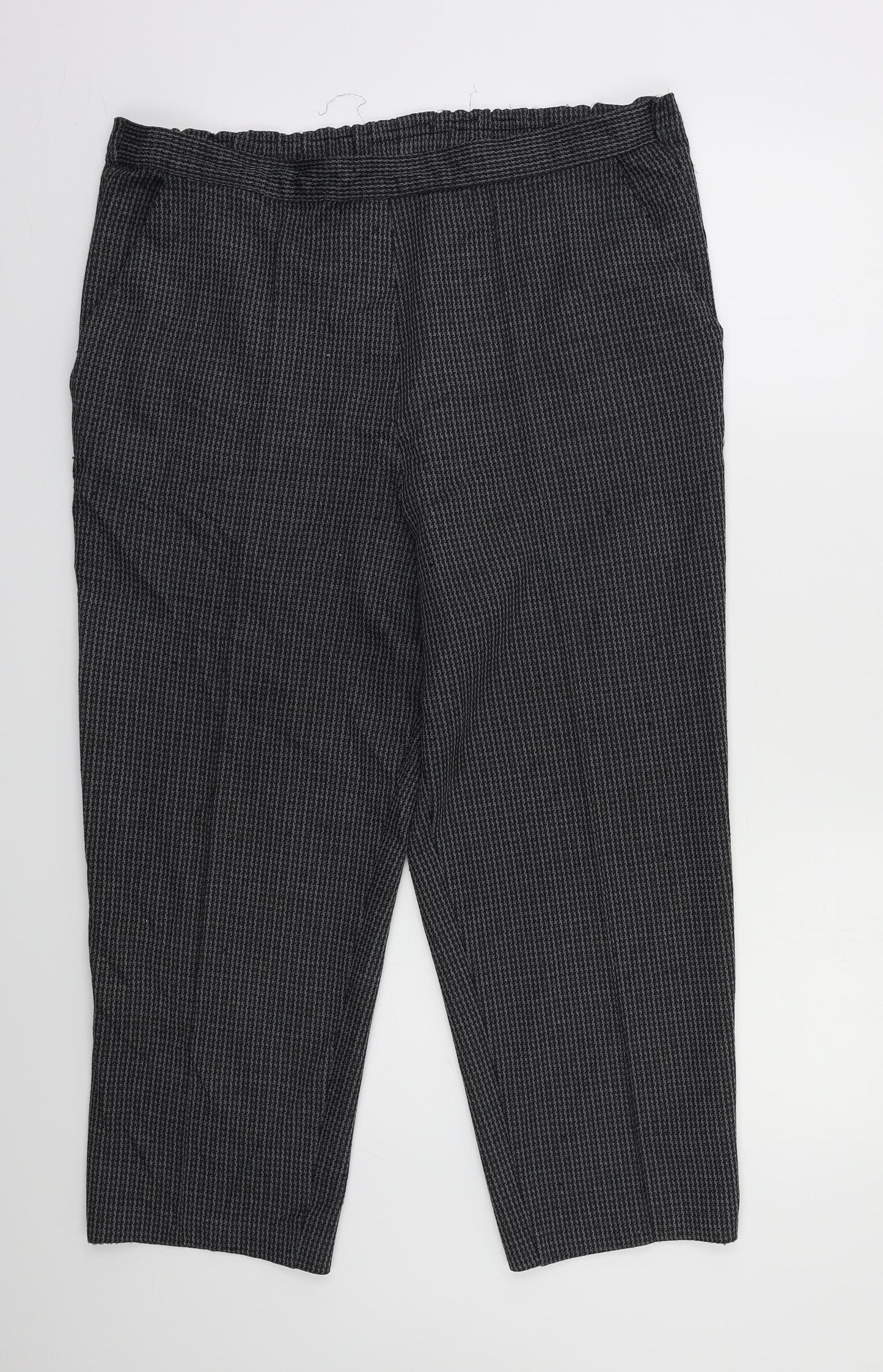 Preworn Womens Grey Check  Trousers  Size 18 L23 in