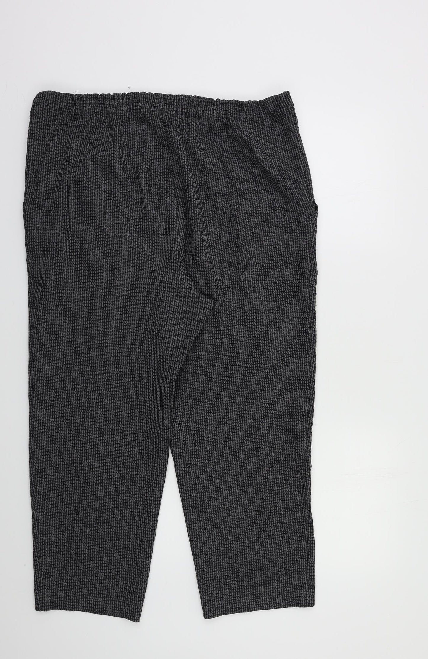 Preworn Womens Grey Check  Trousers  Size 18 L23 in
