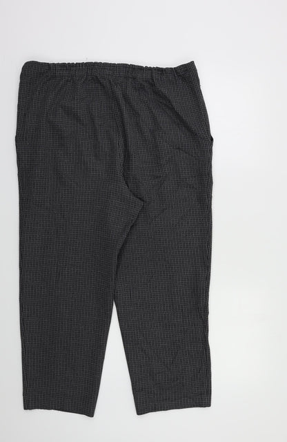 Preworn Womens Grey Check  Trousers  Size 18 L23 in