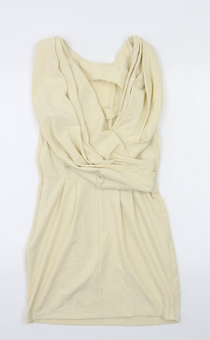 Back view of ASOS women’s ivory mini, size UK 10