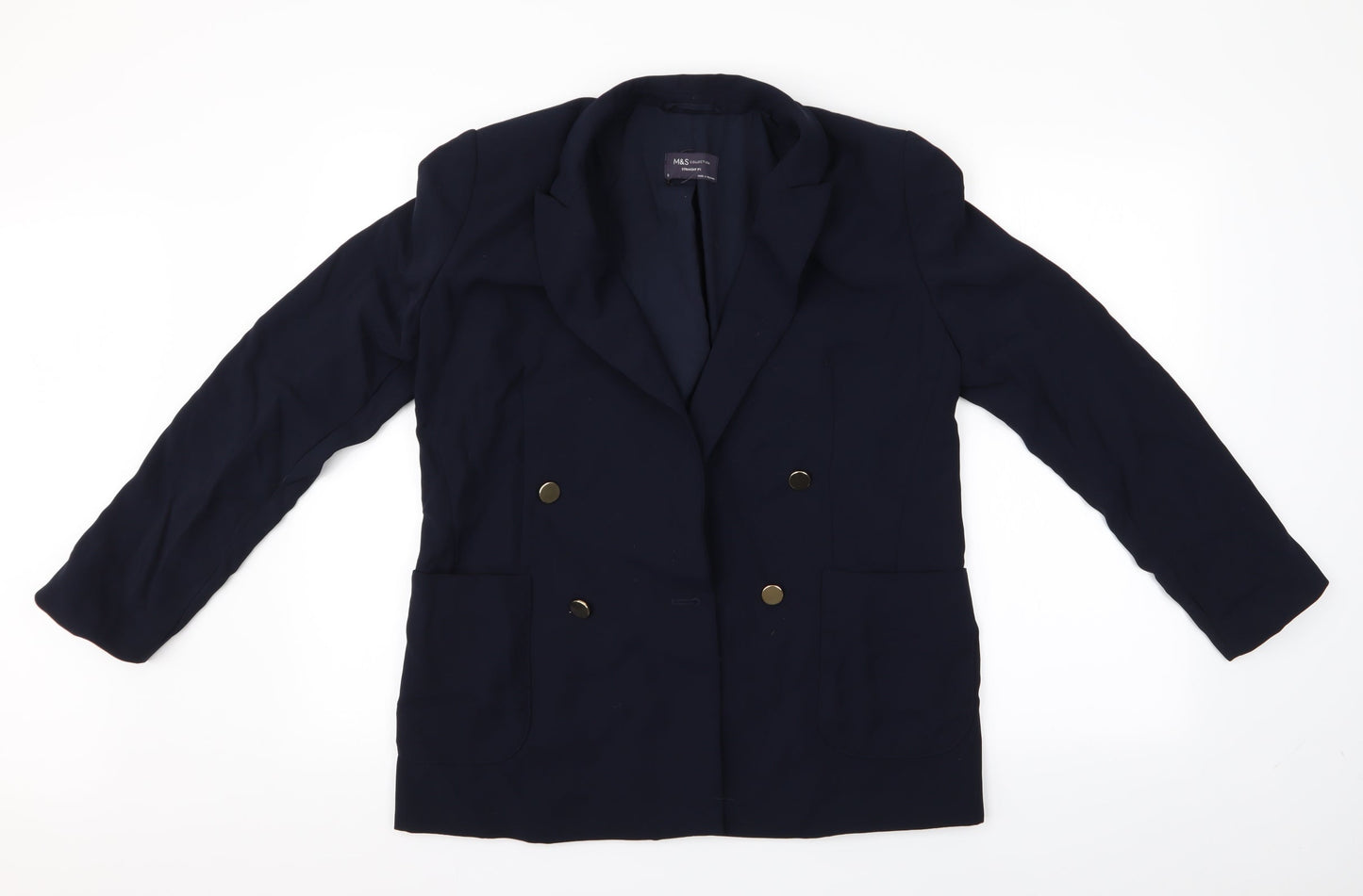 M&S Womens Blue   Jacket Blazer Size 10