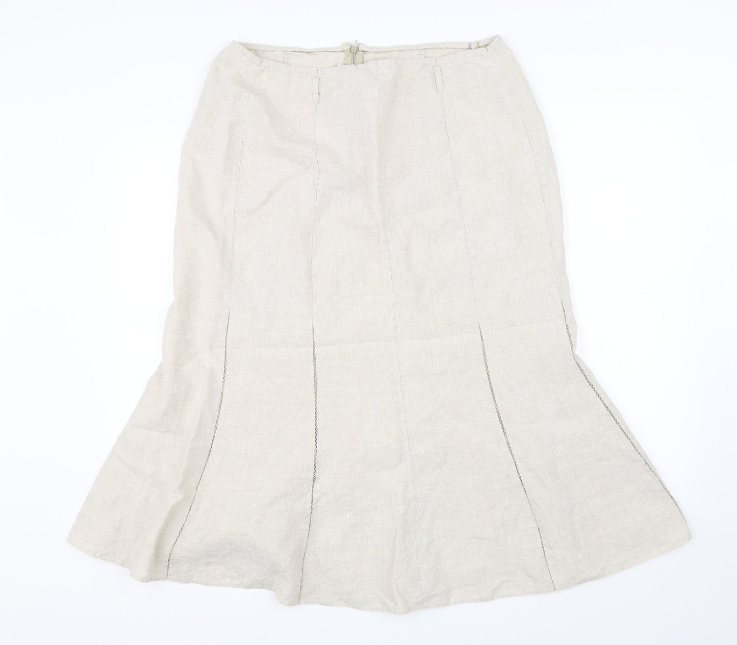 Preworn Womens Beige   A-Line Skirt Size 30 in