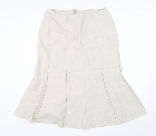 Preworn Womens Beige   A-Line Skirt Size 30 in