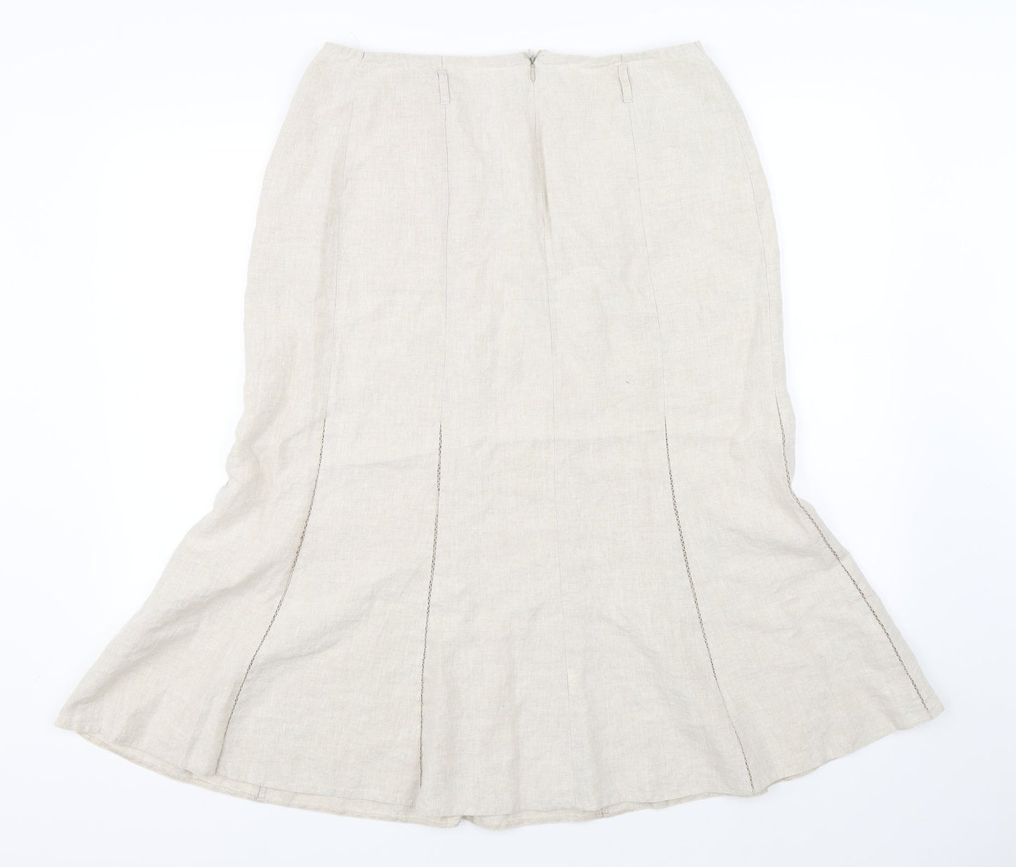 Preworn Womens Beige   A-Line Skirt Size 30 in