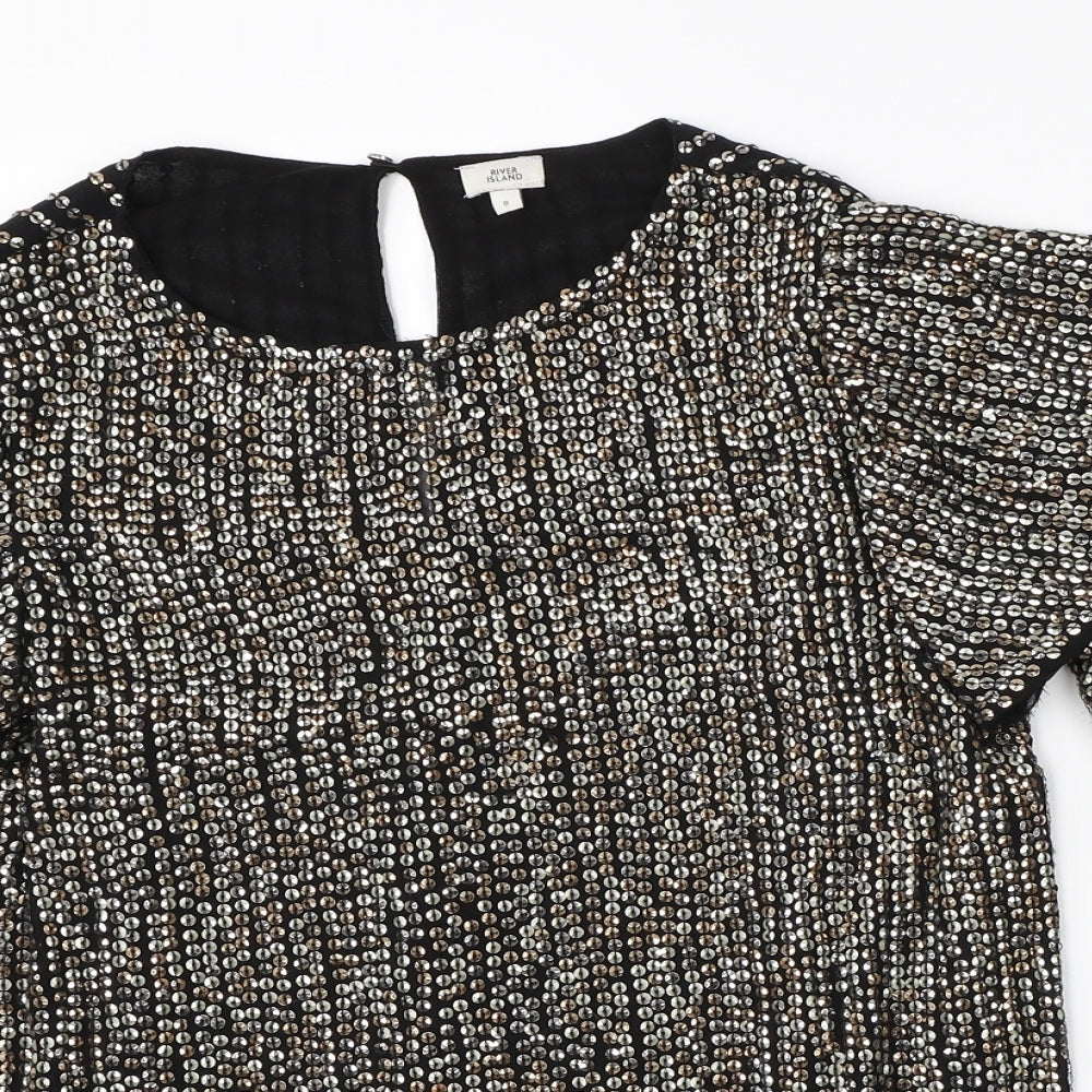 River Island Womens Black   Basic Blouse Size 8