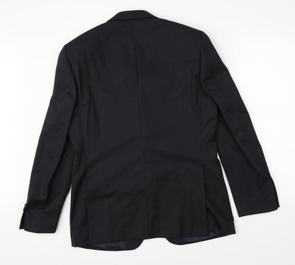 Next Mens Black Striped  Jacket Suit Jacket Size 40
