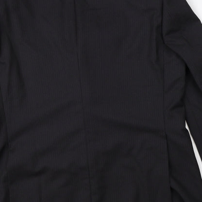 Next Mens Black Striped  Jacket Suit Jacket Size 40