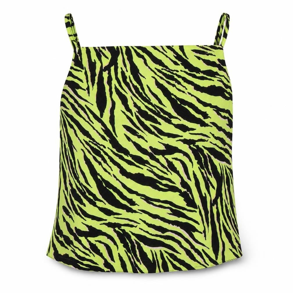 Miss Selfridge Womens Green Animal Print  Basic Blouse Size 10