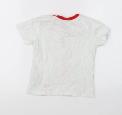 Preloved Disney Boys White   Basic T-Shirt Size 3 Years  - disney paris mickey mouse - Back