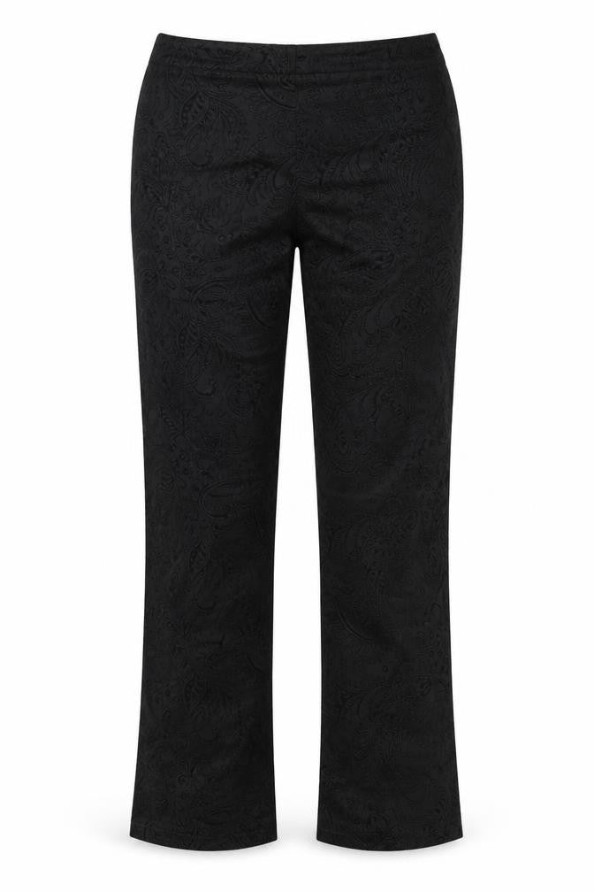 Preworn Womens Black Paisley  Trousers  Size 30 in L27 in