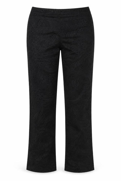 Preworn Womens Black Paisley  Trousers  Size 30 in L27 in