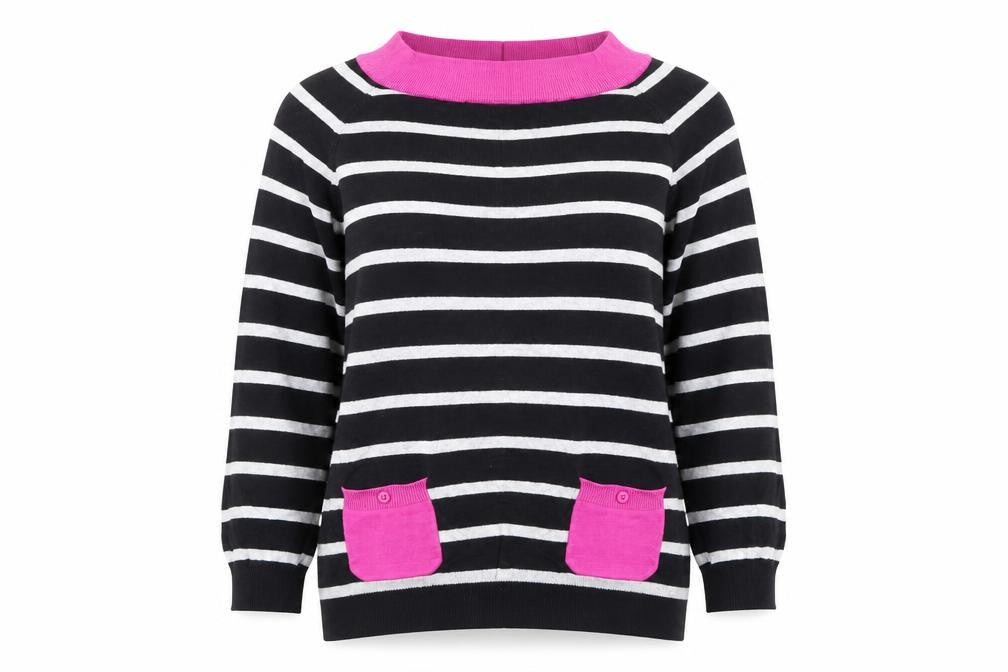 M&Co Womens Multicoloured Striped  Pullover Jumper Size 10