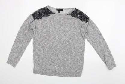 Additional front view of Atmosphere women’s grey basic blouse, size UK 10