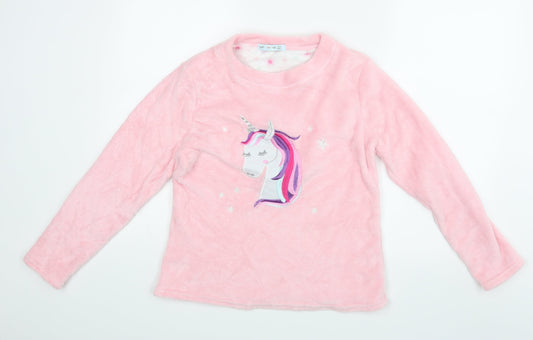 Just Like You Womens Pink   Top Pyjama Top Size 8  - Unicorn