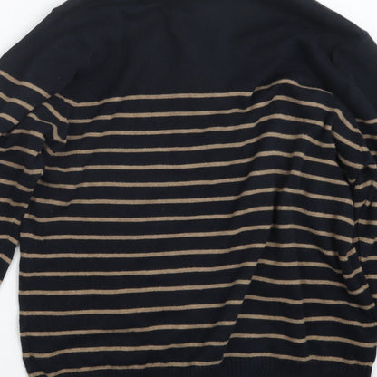 Marks & Spencer Mens Black Striped  Pullover Sweatshirt Size M