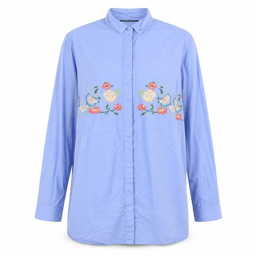 B. You Womens Blue   Basic Button-Up Size 12