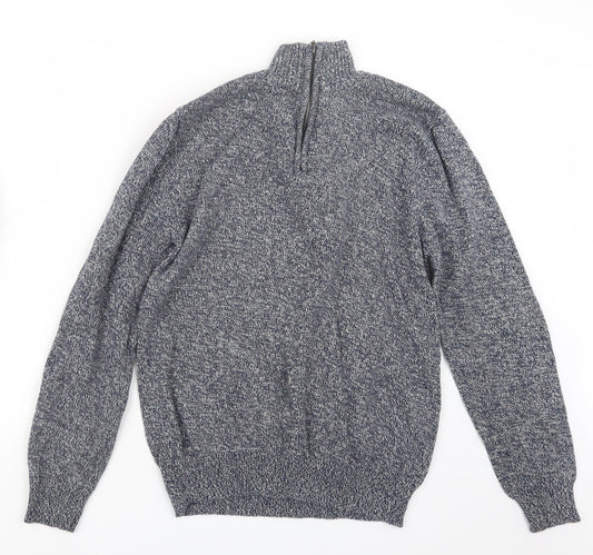 Cedar Wood State Mens Blue  Knit Pullover Sweatshirt Size M