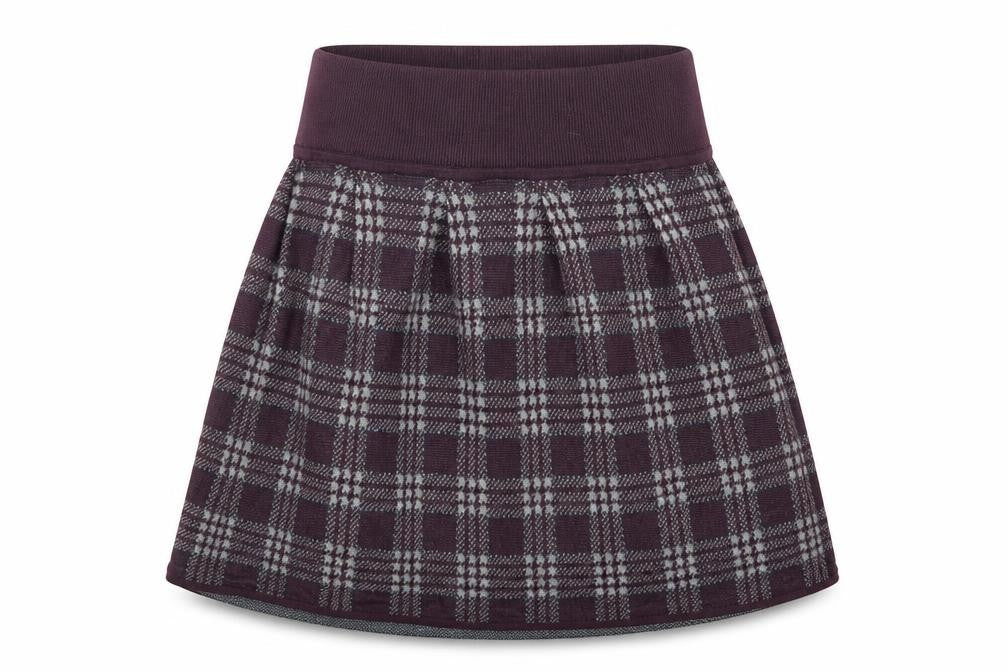 Oasis Womens Purple Check Knit A-Line Skirt Size XS