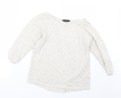 Dorothy Perkins Womens Beige  Knit Pullover Jumper Size 8