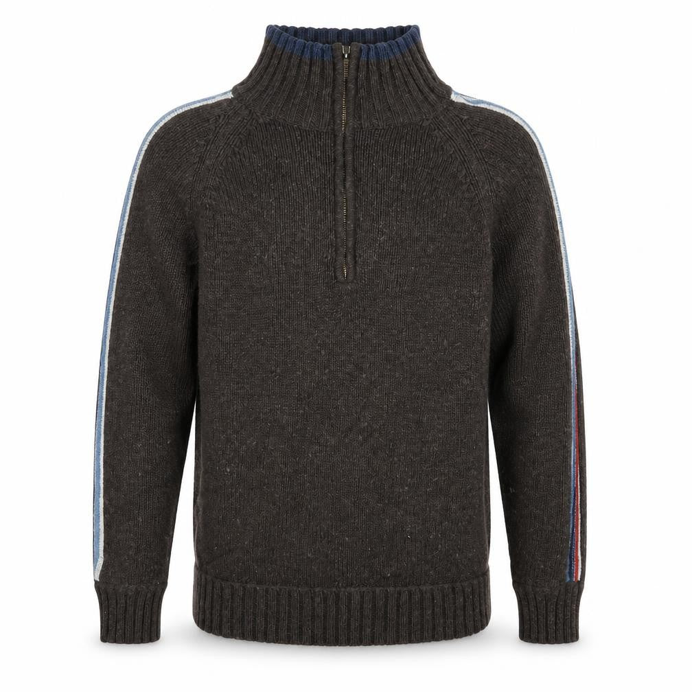 ALS Mens Brown  Knit Pullover Sweatshirt Size M