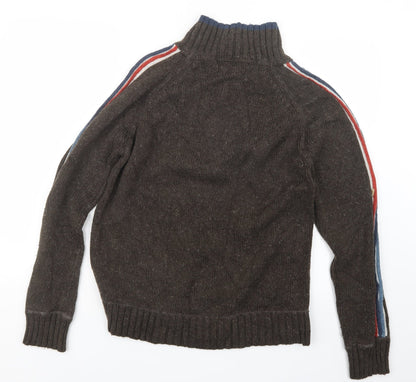 ALS Mens Brown  Knit Pullover Sweatshirt Size M