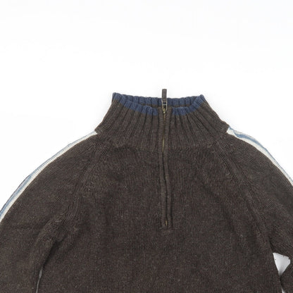 ALS Mens Brown  Knit Pullover Sweatshirt Size M