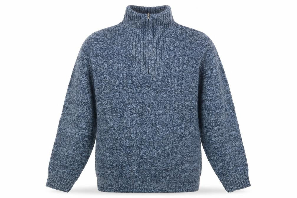 EWM Mens Blue  Knit Pullover Sweatshirt Size S