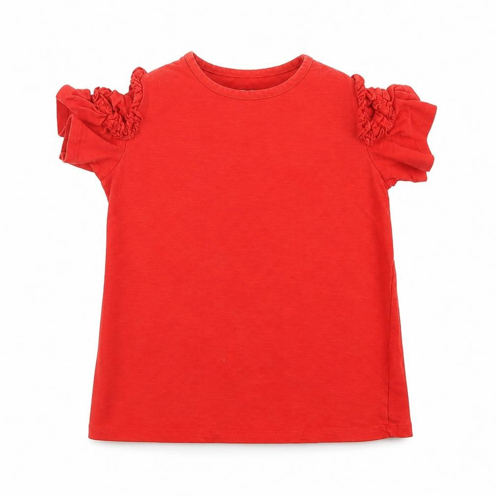 Very Girls Red   Basic T-Shirt Size 11 Years  - Open Shoulders