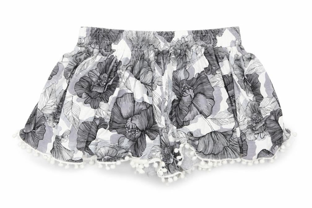 Next Womens Grey Floral  Mom Shorts Size 6