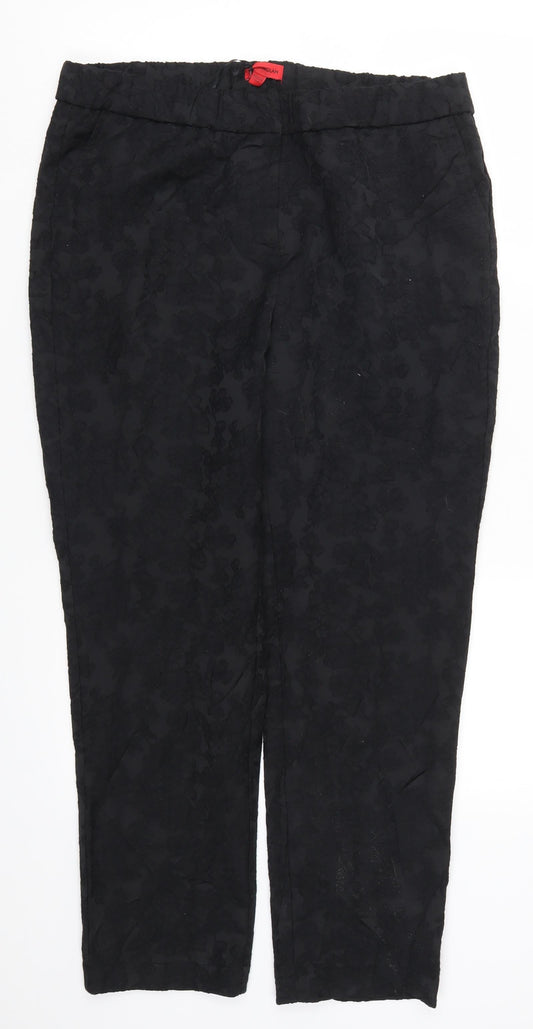 Coleen Nolan Womens Blue Floral  Trousers  Size 37 in L28 in