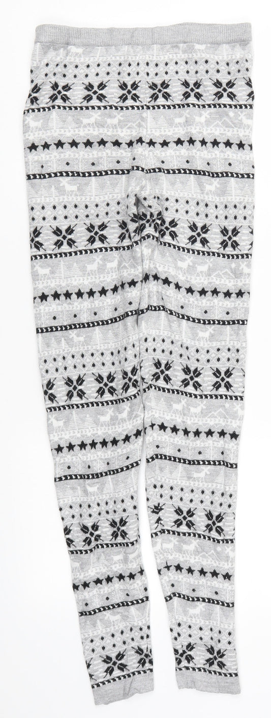 Peppetrs Girls Grey Geometric  Carrot Trousers Size 10-11 Years