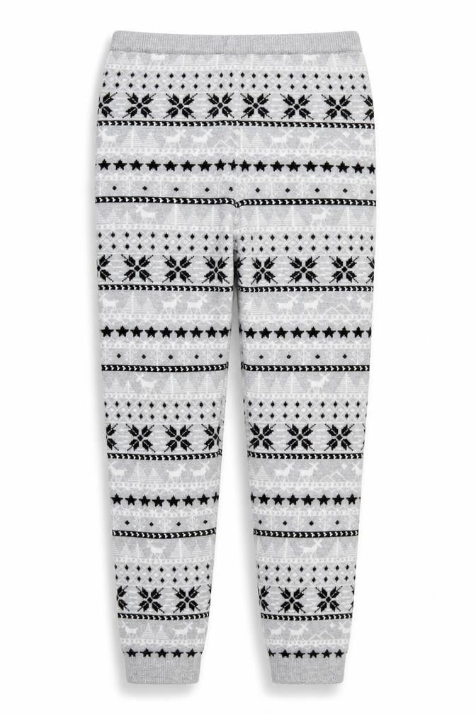 Peppetrs Girls Grey Geometric  Carrot Trousers Size 10-11 Years