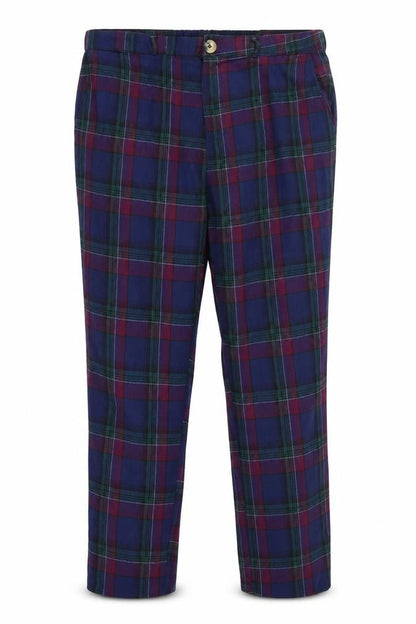 SHEIN Womens Blue Check  Trousers  Size L L25 in