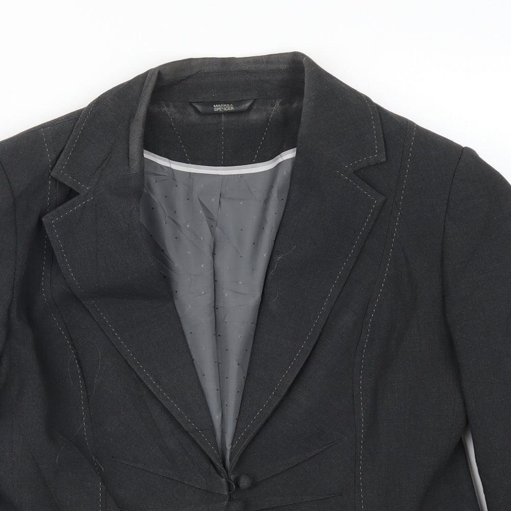 Marks and Spencer Womens Grey   Jacket Suit Jacket Size 14