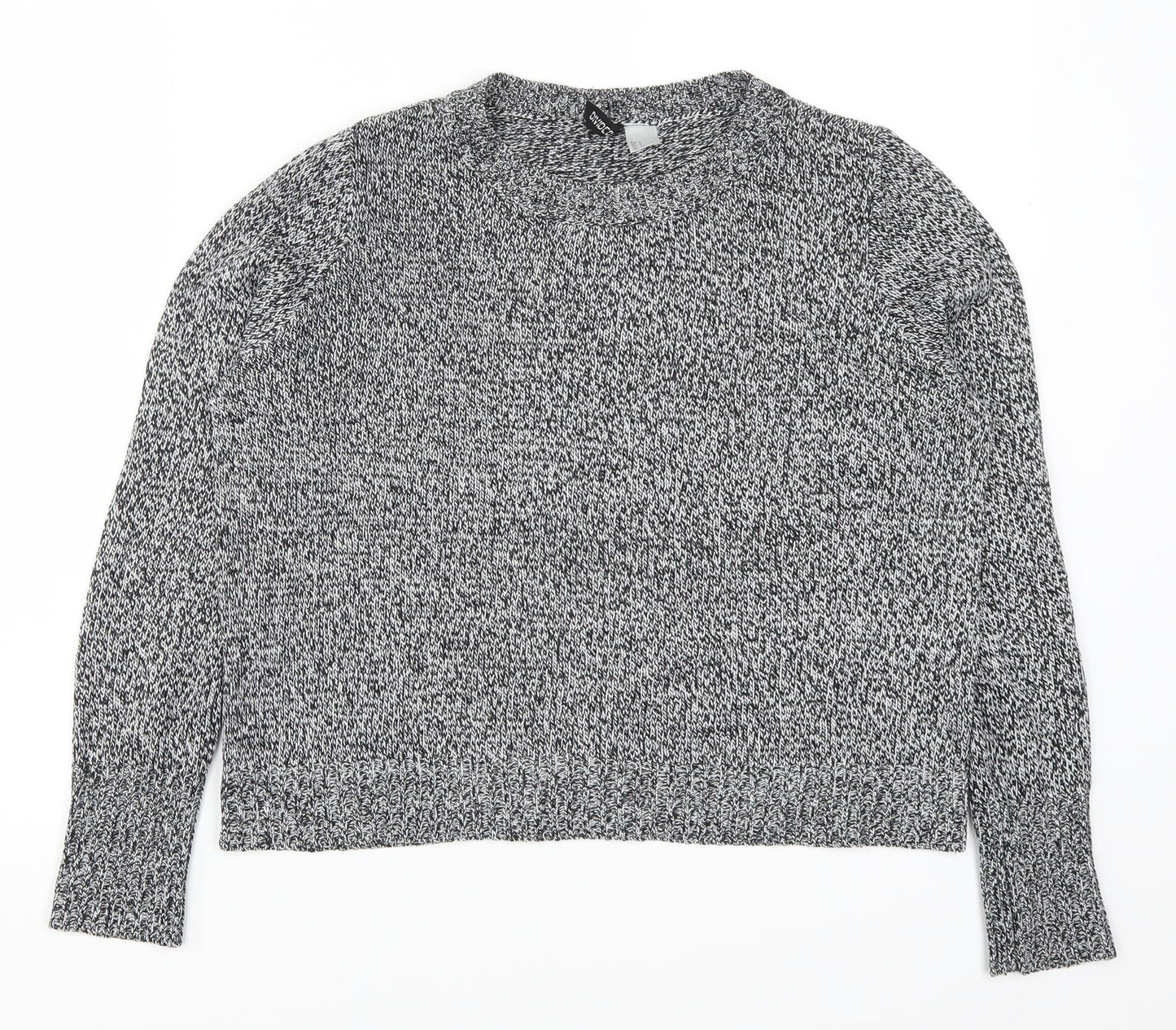 H&M Womens Grey  Knit Pullover Jumper Size S