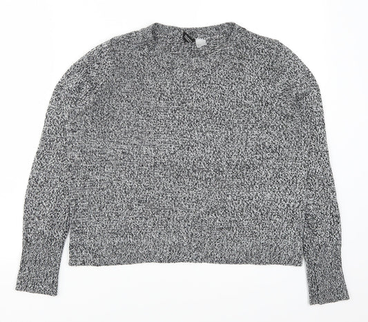 H&M Womens Grey  Knit Pullover Jumper Size S