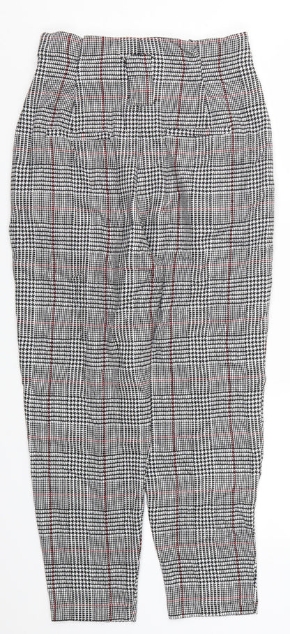 Bershka Womens Grey Houndstooth  Trousers  Size 10 L24 in