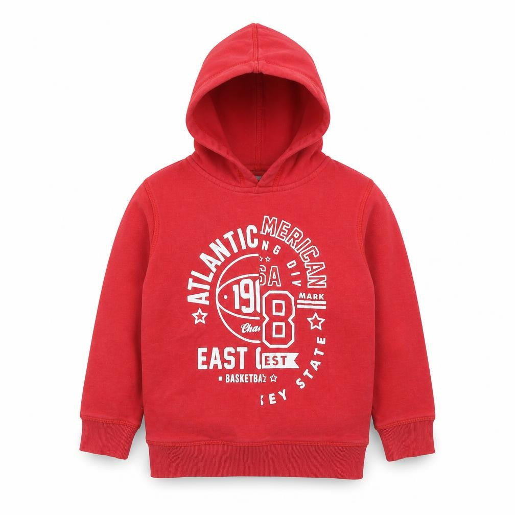 George Boys Red  Jersey Pullover Hoodie Size 6-7 Years  - Atlantic