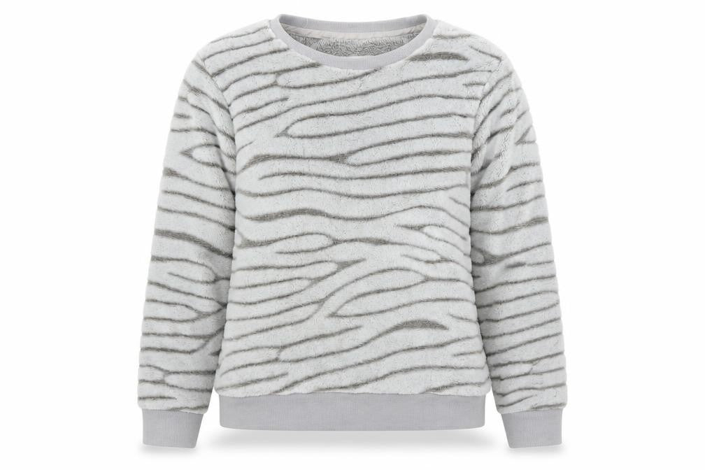 Debenhams Womens Grey Striped Microfibre Top Pyjama Top Size 8